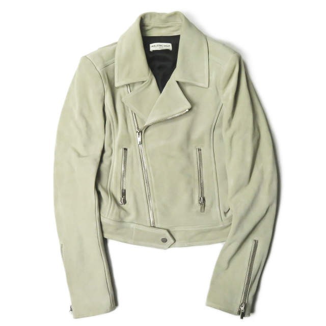 BALENCIAGA ライダース スエード ベージュ バレンシアガ ジャケット-