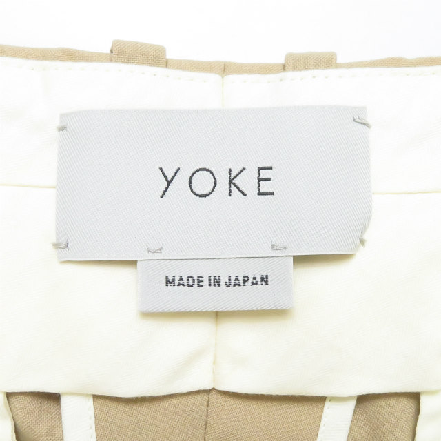 YOKE ヨーク 20SS 日本製 BACK SLIT STRAIGHT PANTS バックスリットストレートパンツ YK20SS0103P M ベージュ ボトムス mc65739の画像3