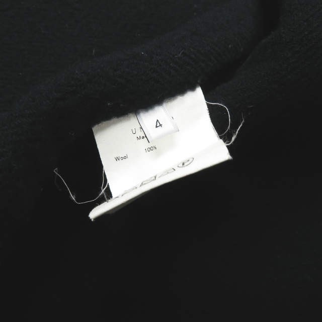UNUSED アンユーズド 16AW 日本製 Collarless Coat BIGシルエット ウールノーカラーストラップコート US1213 4 ネイビー s16312