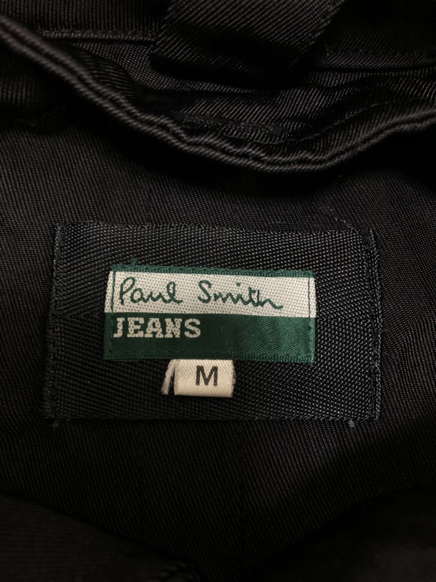 ■ Paul Smith JEANS ポールスミス ジーンズ ■ オーバーサイズ モッズコート デザイン ナイロン フーディー ジャケット ブラック M_画像4