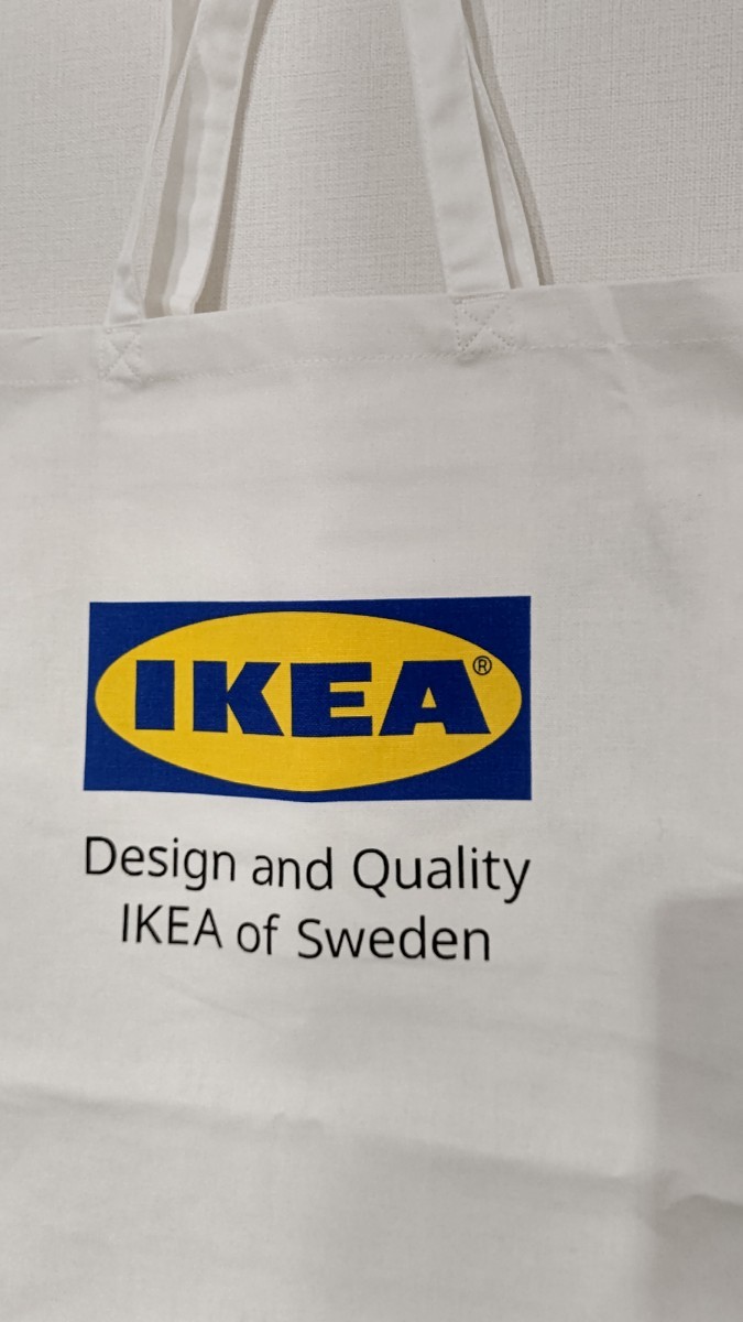 エコバッグ トートバッグ IKEA イケア　白　布バッグ