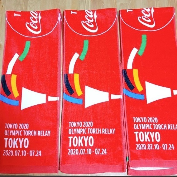 TOKYO2020  東京オリンピック 五輪 コカコーラ 聖火リレー タオル マフラータオル