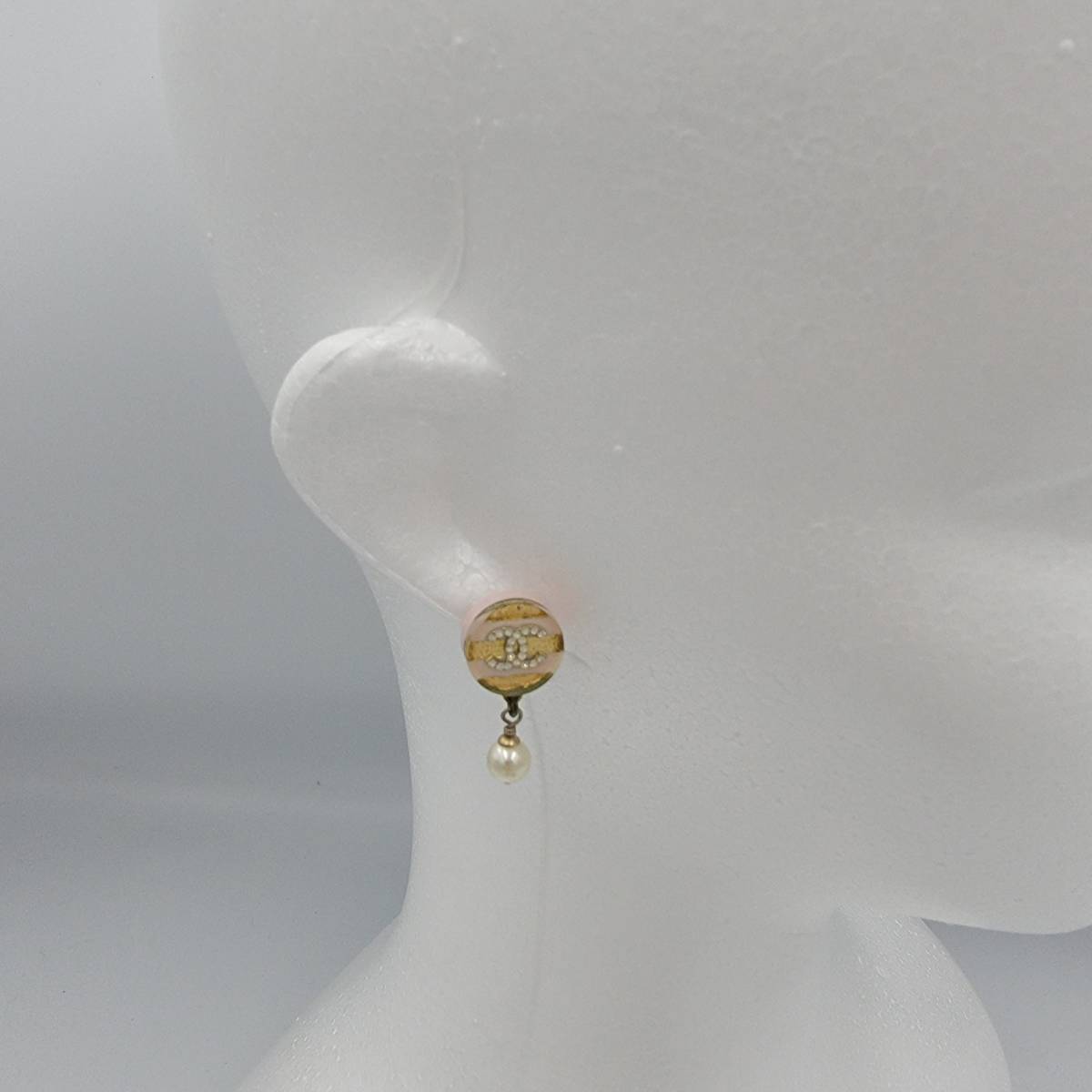 ヤフオク! - 確実正規品 シャネル ボーダー ぶら下り ピアス 消毒済み