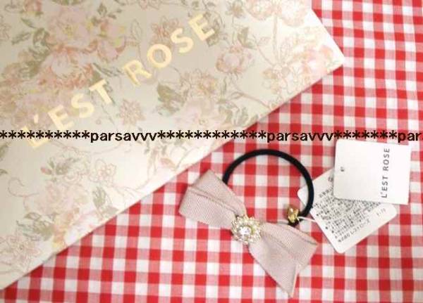  new goods paper tag attaching * L'Est Rose *biju- attaching ribbon hair elastic PK elastic 