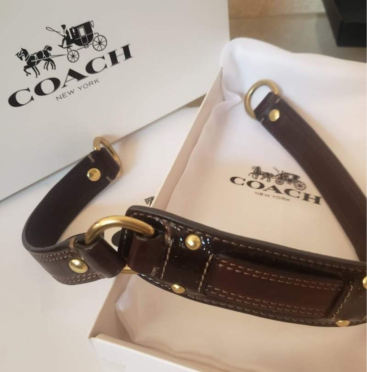 #009 COACHコーチのショルダーバッグ紐、ストラップのみ
