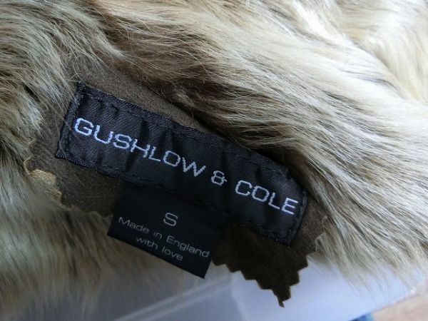 GUSHLOW & COLE ファー シープレザー ベスト S ブラウン ガシュロウ&コール_画像3