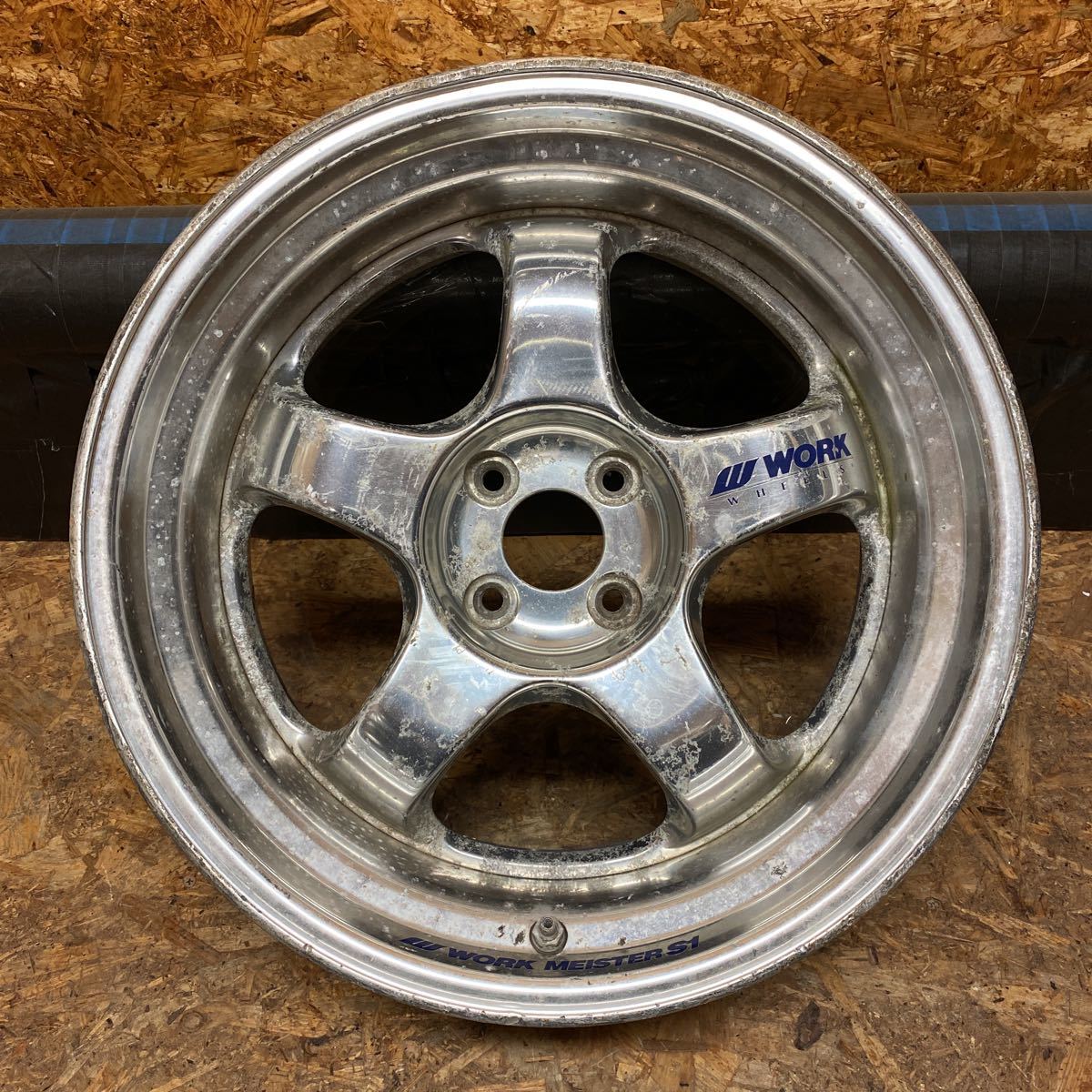 希少☆WORK☆マイスターS1☆17×8J+0☆100/4穴☆深リム　リバレル　走り屋　ドリフト　JDM　ネオクラ_画像1