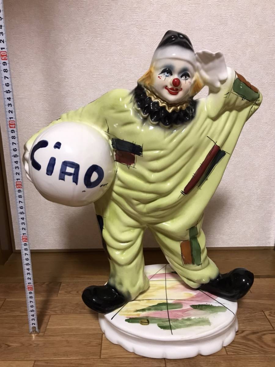 ヤフオク! - ピエロの置物 / インテリア 洋風 置物 彫像 彫刻 アン...