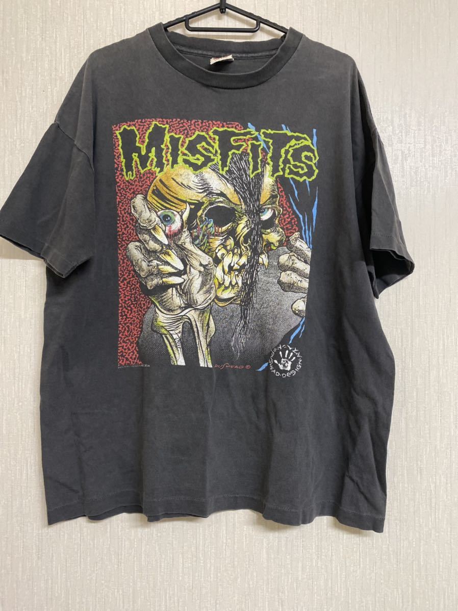 90'S 当時物 MISFITS ヴィンテージT サイズXL パスヘッド バンドT 当時