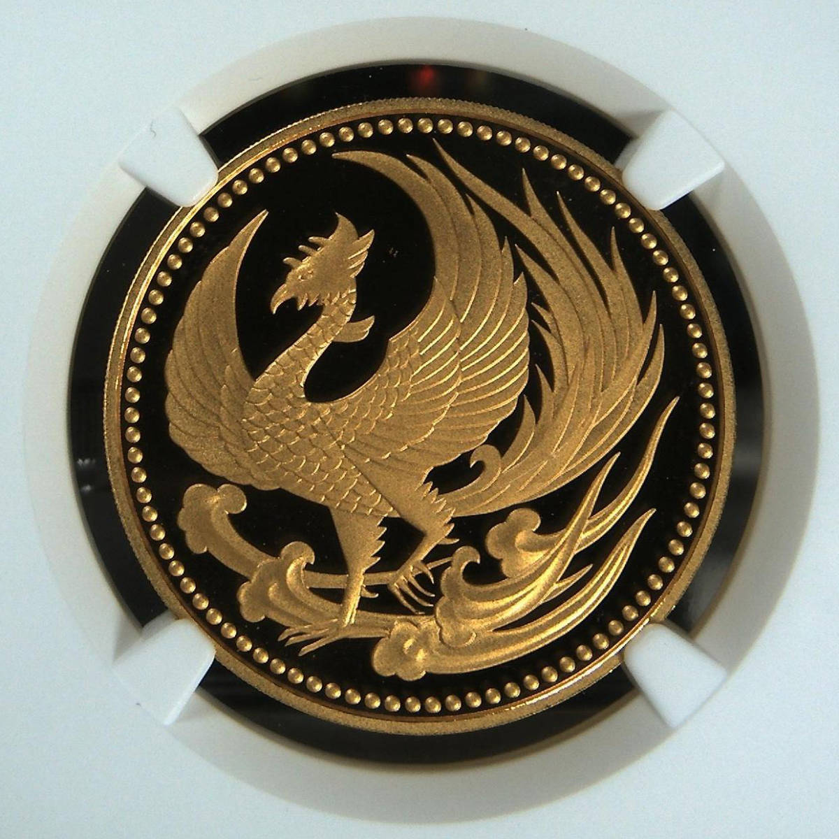 【記念貨幣】1990年（平成二年）日本平成天皇陛下御即位記念１０万円金貨ゴールドコイン NGC PF70 ULTRA CAMEO★重30ｇ最高鑑定品 H21_画像3
