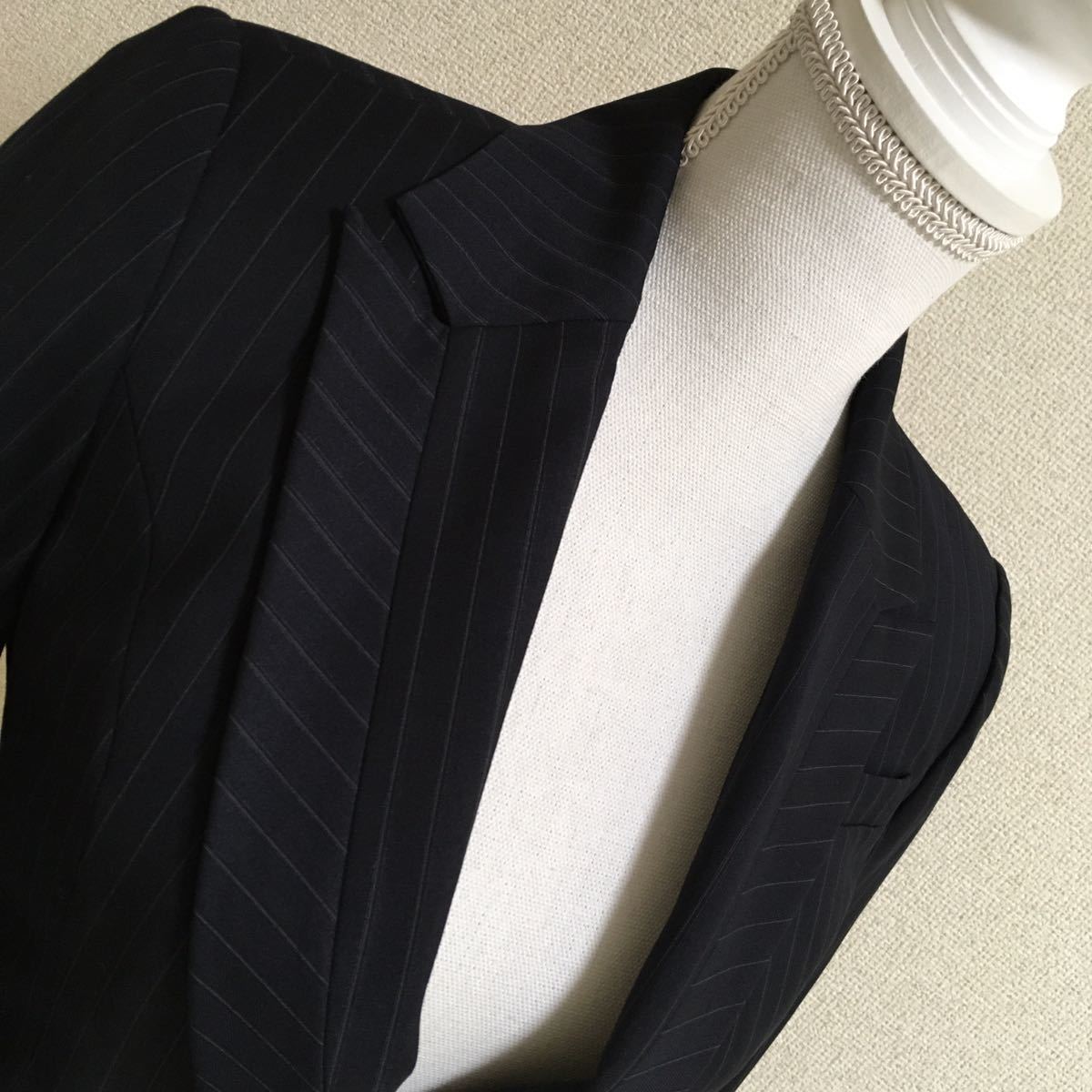 超美品】パーフェクトスーツファクトリー* スカートスーツ 濃紺 春秋