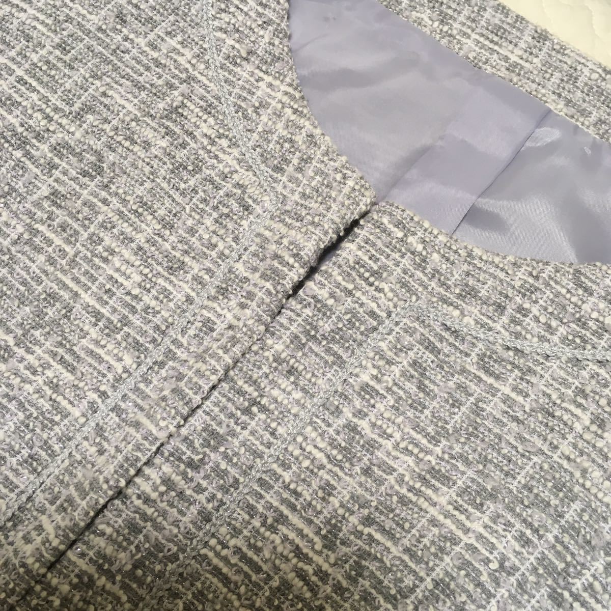 [ tag attaching unused ]a-ru You tweed jersey - no color jacket 5L large size lavatory ok... industry go in . go in .