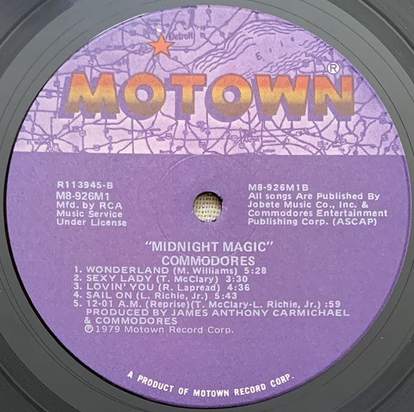 LP Commodores Midnight Magic 試聴 US盤 シュリンク付 Still Sexy Lady コモドアーズ M8-926M1_画像5