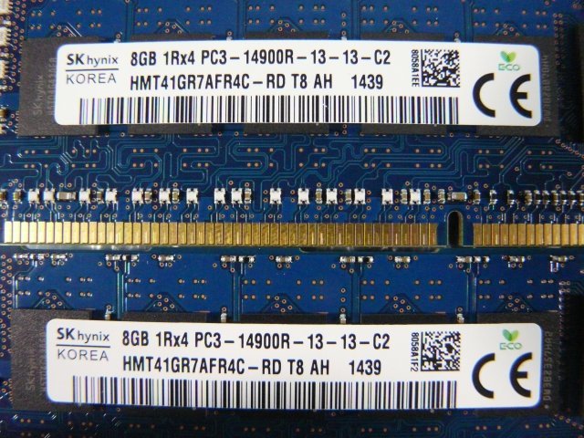 41％割引優先配送 1KHB // 8GB 4枚セット 計32GB DDR3-1866 PC3-14900R Registered RDIMM  1Rx4 HMT41GR7AFR4C-RD SKhynix /// Dell PowerEdge R620 取外 DDR3SDRAM パーツ  コンピュータ-THIETBIDIENDAKLAK.COM
