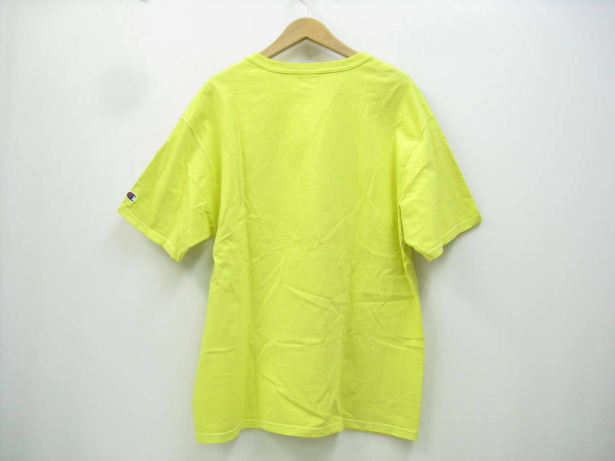 CHAMPION チャンピオン 半袖 Tシャツ イエロー 黄色 サイズL HONDURAS製の画像3