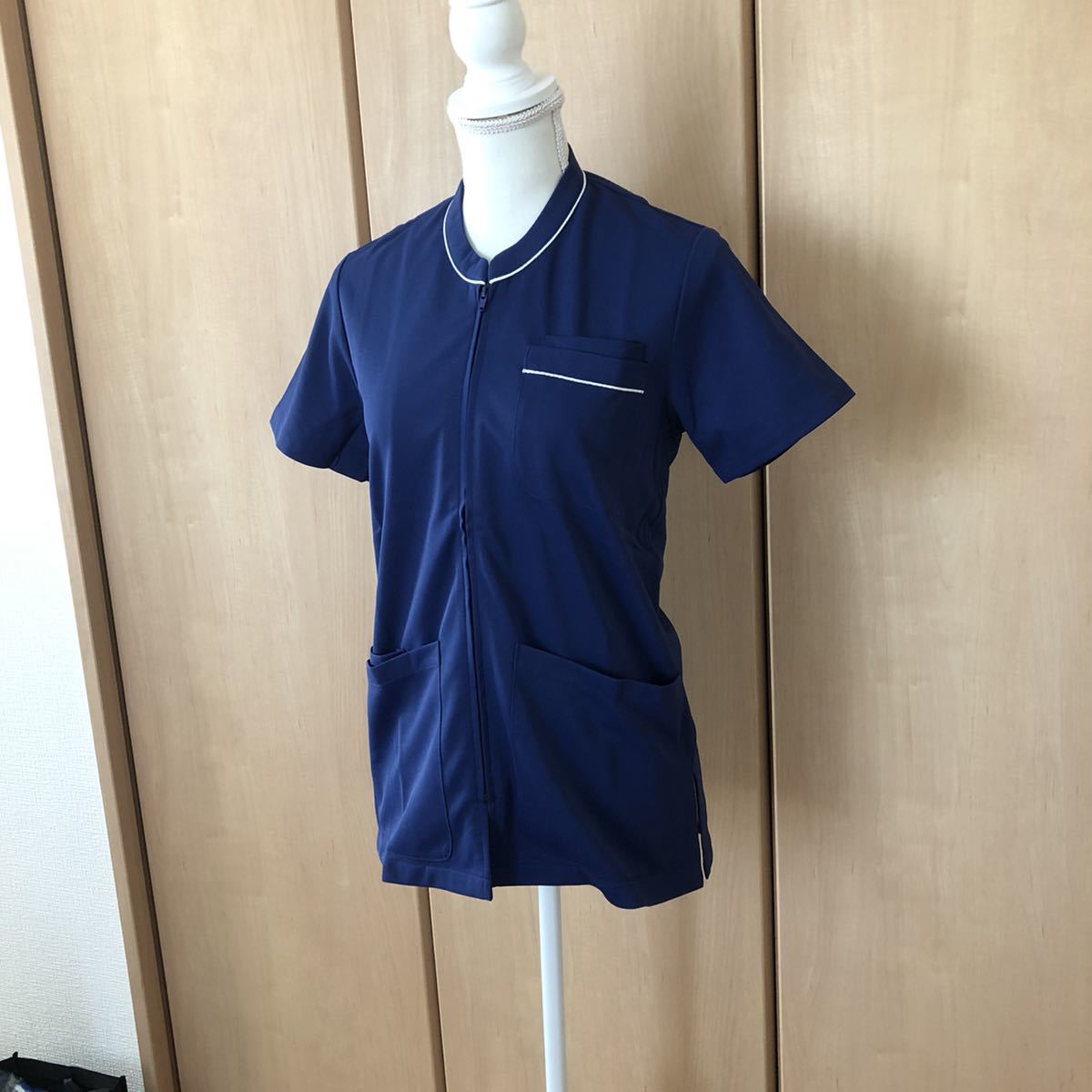 ★新品 アンフェミエ製 M エステサロン ユニフォーム 前開きジャケット制服 ★9152053 P48 看護師 介護士