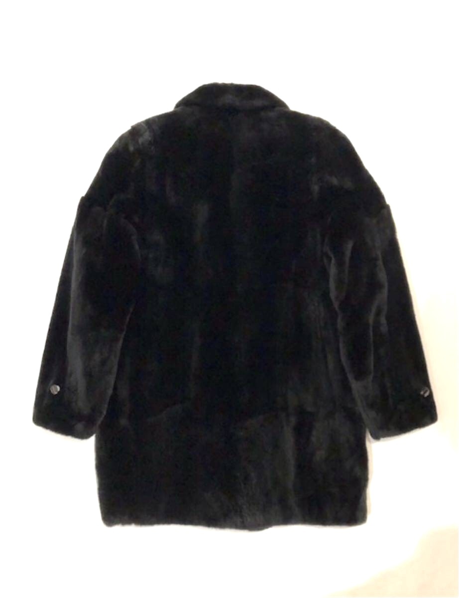 [ не использовался товар ] совместный бобер меховое пальто мужской размер L черный 
