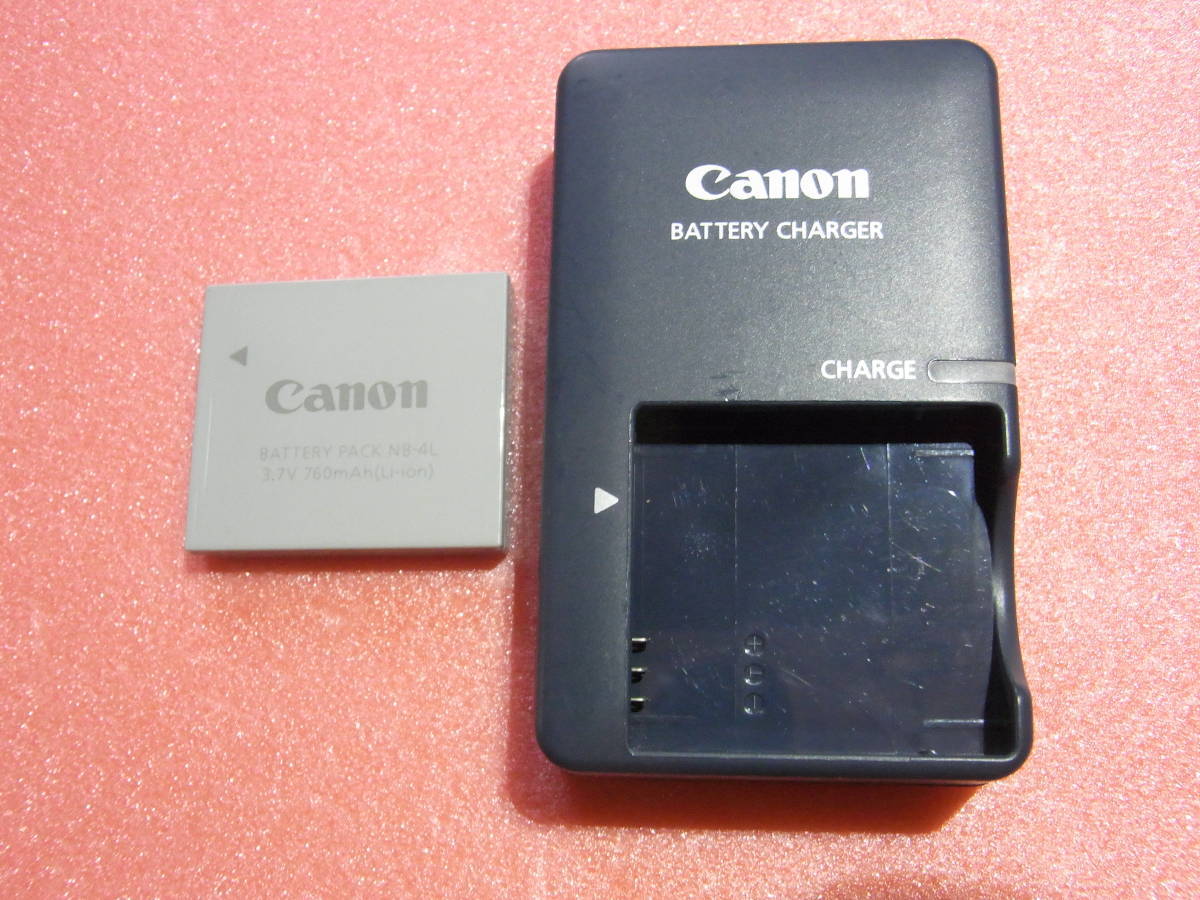 即決】 Canon キャノン 【純正品】 バッテリー NB-4L 充電器 CB-2LV