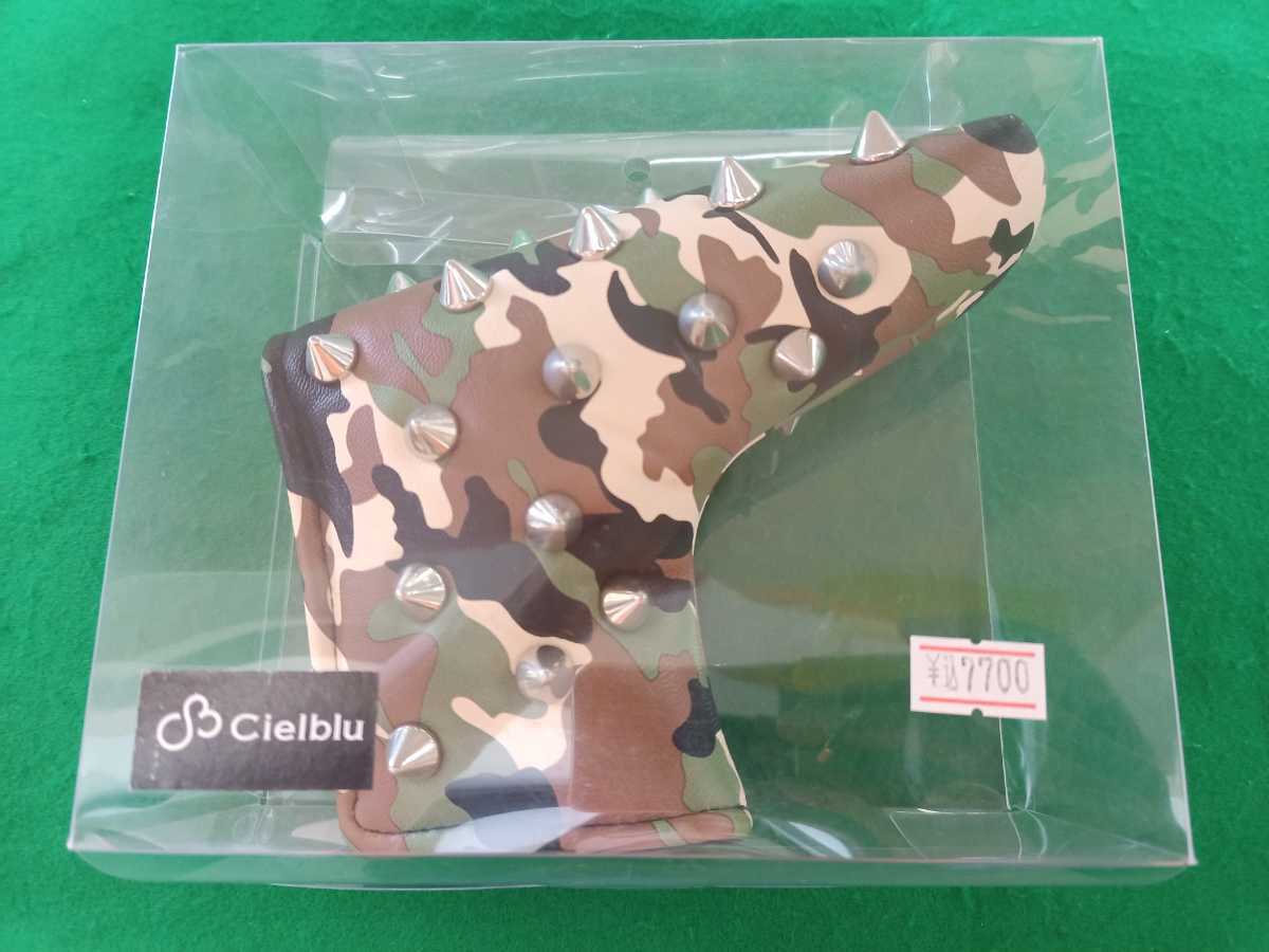 【05】【ヘッドカバー】【即決価格】【新品】Cielblu STUDS ピンタイプ用　パターカバー/ブレード型/CAMO グリーン/マグネット開閉_画像3