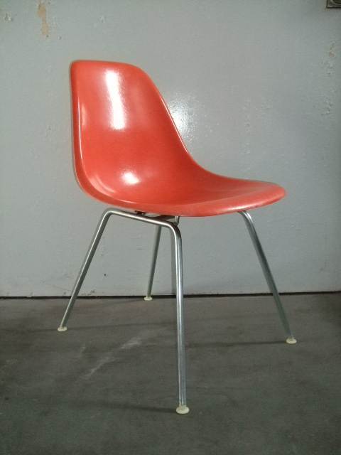 1970s Vintage / EAMES Eames / боковой стул DSG / H основа / Herman Miller / orange / 100% оригинал / американский производства / подлинная вещь 