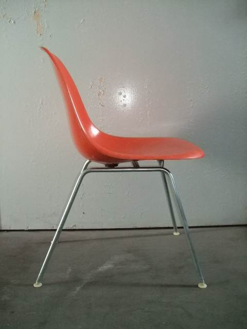 1970s Vintage / EAMES Eames / боковой стул DSG / H основа / Herman Miller / orange / 100% оригинал / американский производства / подлинная вещь 