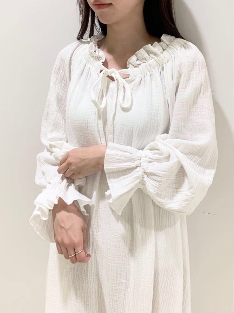 レア 大人気 即完売 新品 未開封 gelato pique ジェラート ピケ ジェラピケ コットンフリルドレス オフホワイト
