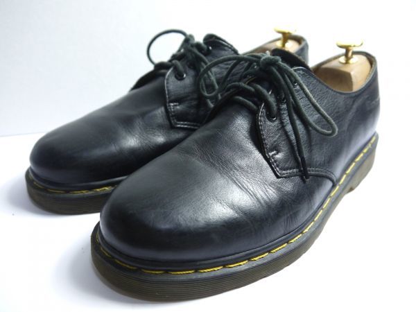 ドクターマーチン Dr.MARTENS ブーツ 黒 3ホール uk8 27.0cm 英国製 Q649-78_画像1