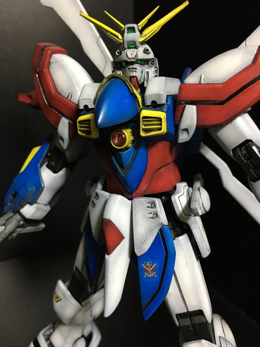 1/100 MG GF13-017NJII ゴッドガンダム 組立エアブラシ塗装済 機動武闘伝Gガンダム ガンプラ ジャンク扱い_画像6