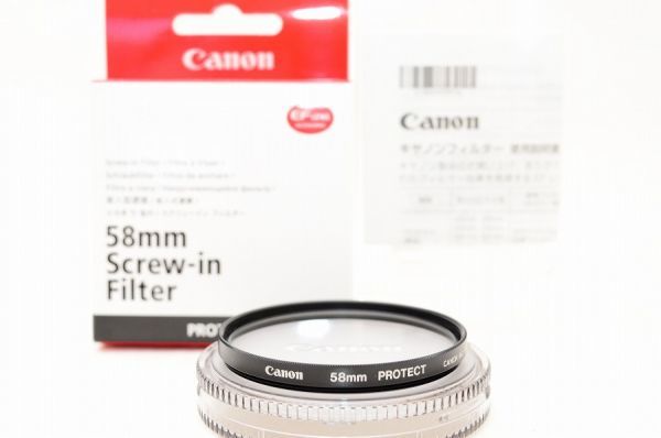 ☆送料無料☆ Canon キャノン PROTECTOR 58mm 元箱付 #21092413_画像1