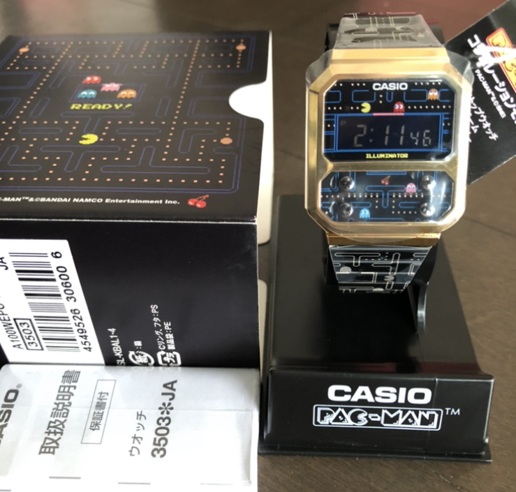 CASIO PACMAN コラボ A-100 復刻 F-100 限定 ブレスレット パックマン