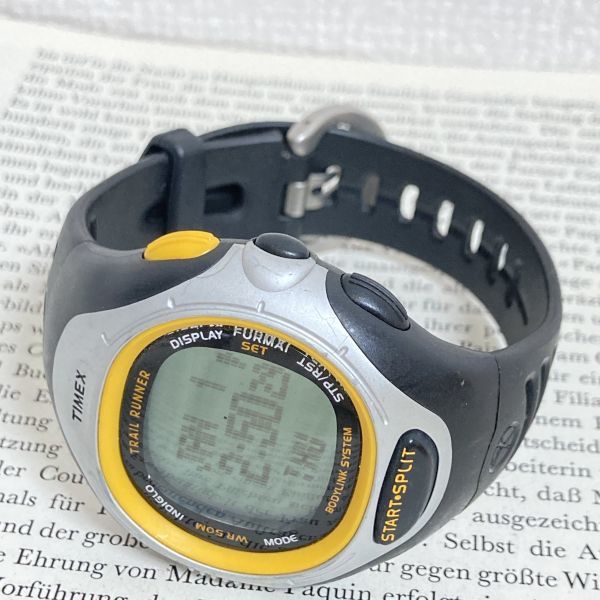 ★ TIMEX デジタル 多機能 メンズ 腕時計 ★ タイメックス アラーム クロノ タイマー シルバー 稼動品 F5813_画像7