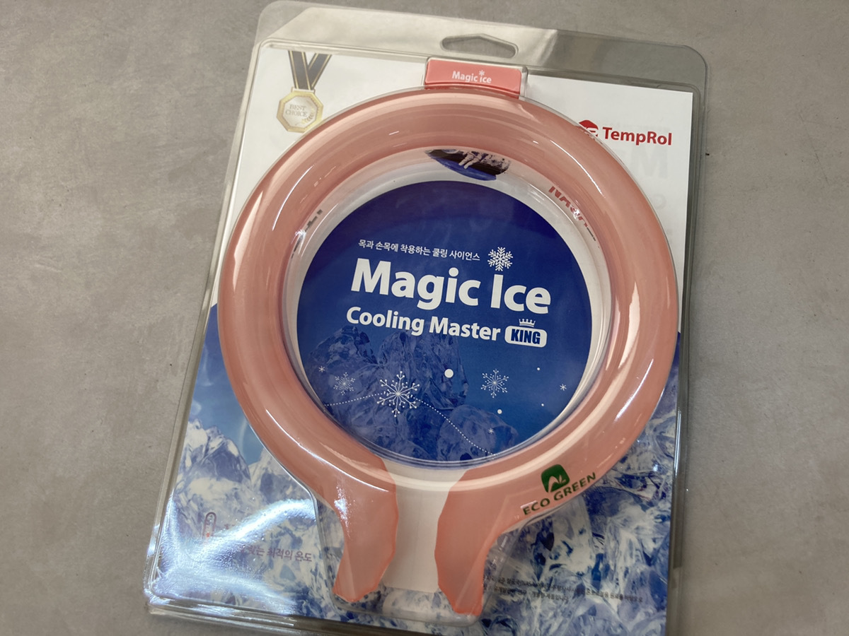 マジックアイス ネッククーラー Mサイズ ピンク 115g 1個 ネックアイスバンド 保冷剤 冷却 ウエア リング アウトドア