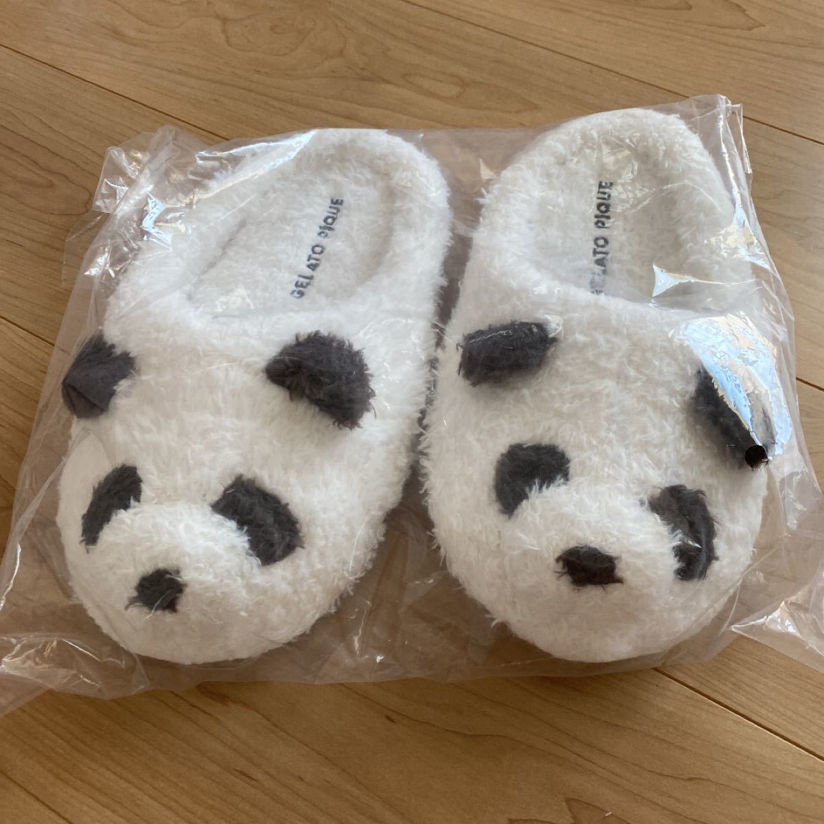 新品未使用 ジェラートピケ スリッパ ルームシューズ パンダ