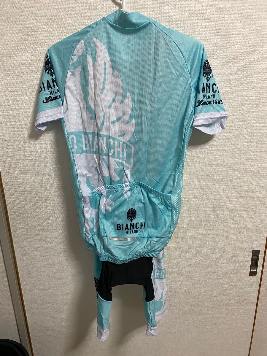 未使用 ビアンキ Bianchi サイクルジャージ 上下 セットアップ Mサイズ