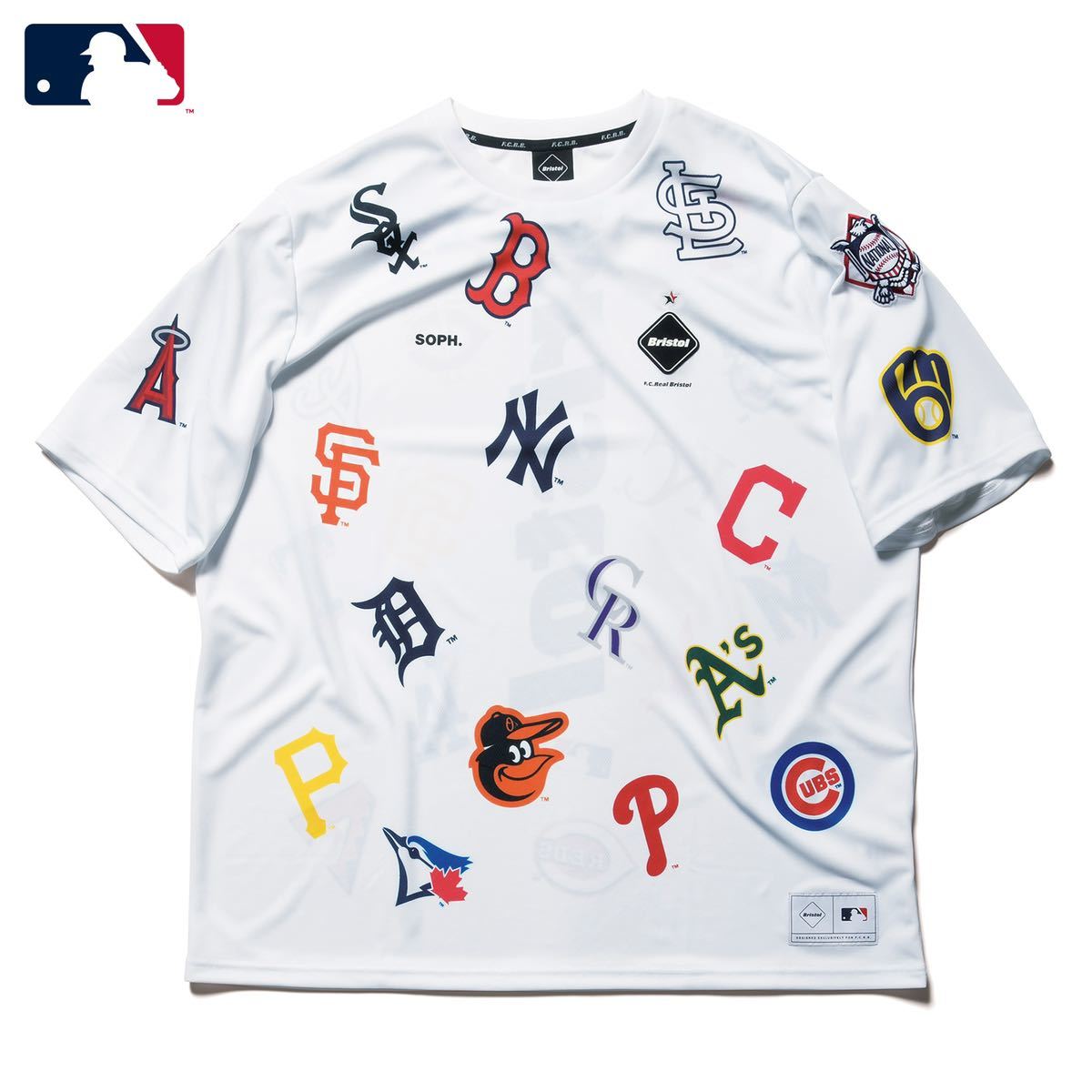 【新品タグ付】 21AW 22 新品 FCRB f.c real bristol エフシーレアルブリストル SOPH ソフ MLB TOUR ALL TEAM BIG TEE Tシャツ カットソー_画像1