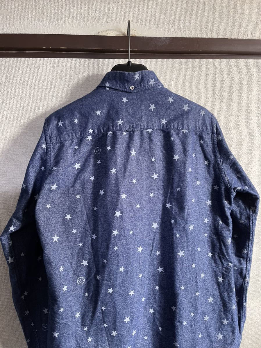 【良品】【レターパックプラス対応】 uniform experiment ユニフォームエクスペリメント SOPH ソフ STAR PRINT FLANNEL B.D SHIRT シャツ_画像7