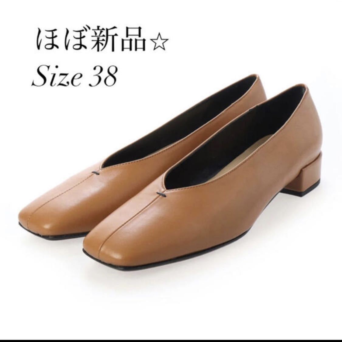 新品同様 ファビオルスコーニ Fabio Rusconi スクエア パンプス