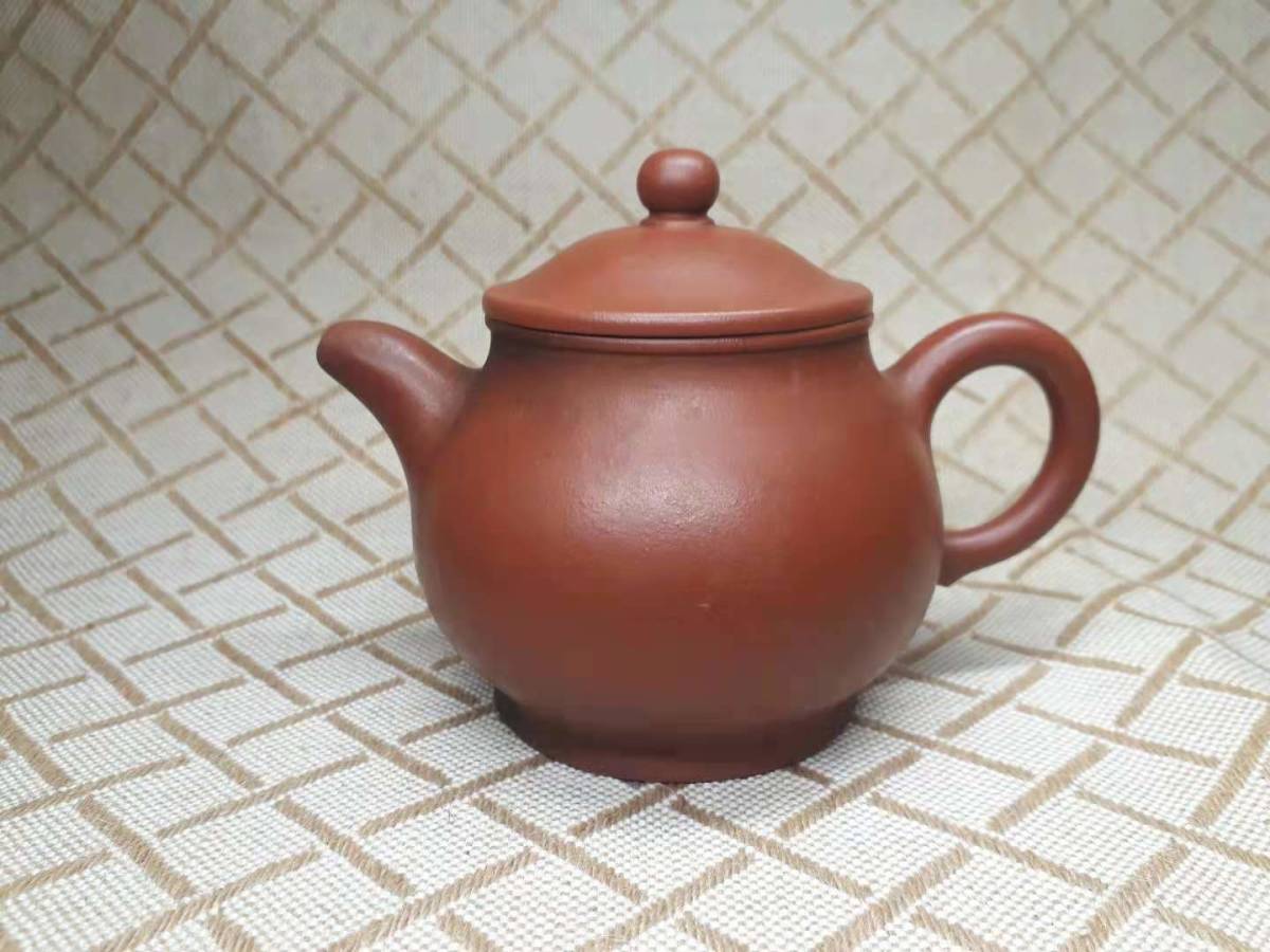 潘壺 宜興窯　紫砂茶壺　在銘　煎茶道具 潘壺
