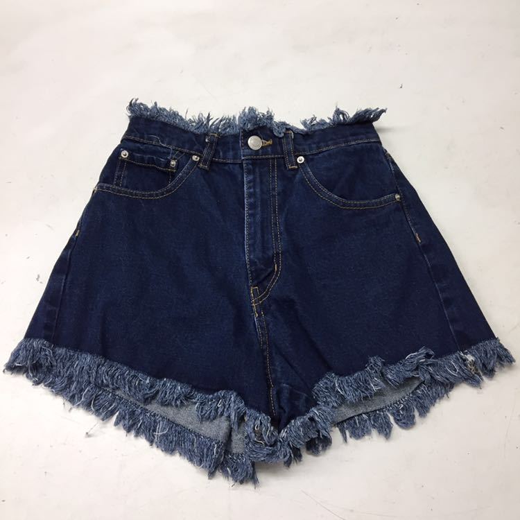  free shipping *OLIVE bes OLIVE Olive des Olive * Denim short pants fringe short pants *M size #30916sNj120