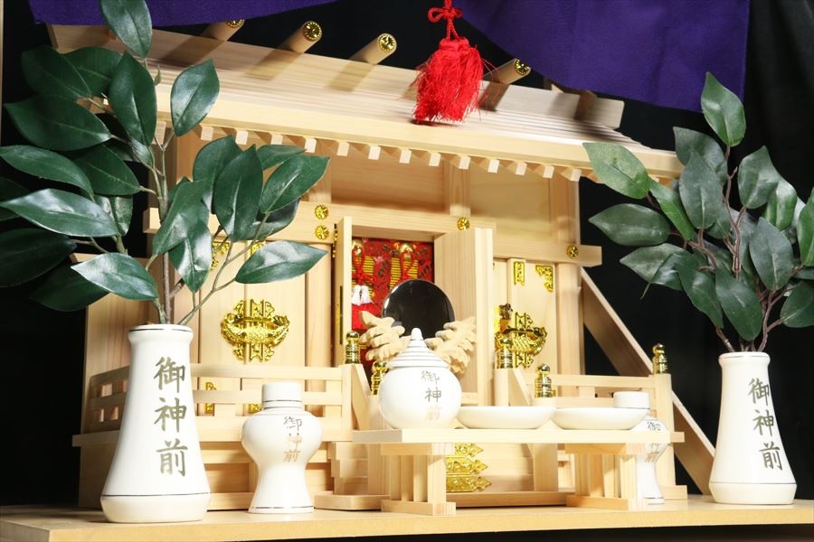  beautiful, tohnoh .# through . roof three company # ritual article shelves board attaching # household Shinto shrine set complete set 