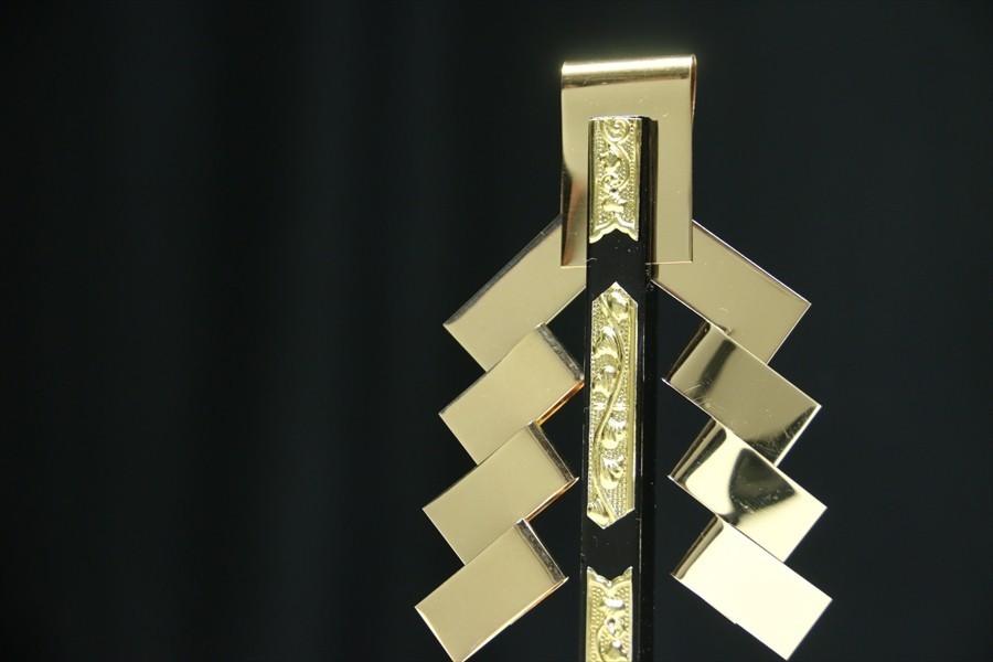  gold .# 1 psc ... protection sword # shaku 5 # size . height 45cm # household Shinto shrine ... Shinto 