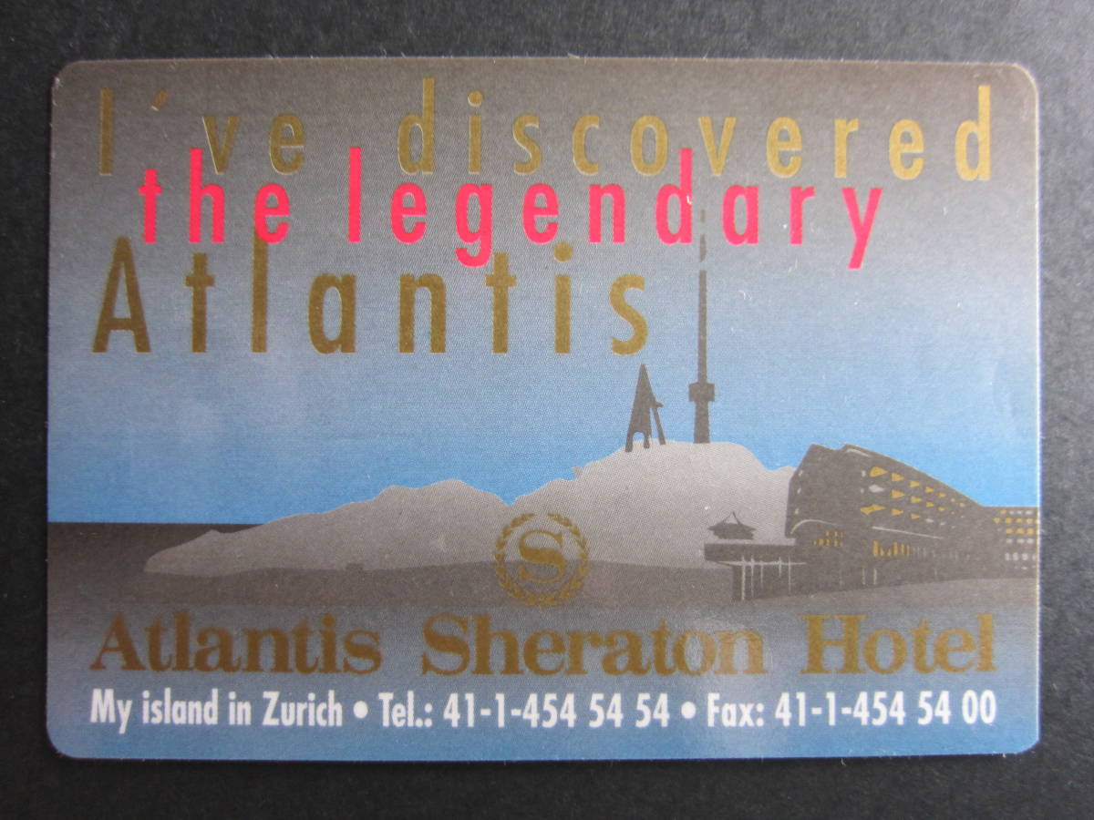  hotel label # sierra ton #chu-lihi#Atlantis Sheraton Hotel#I*ve discovered the legendary Atlantis# Switzerland # sticker 