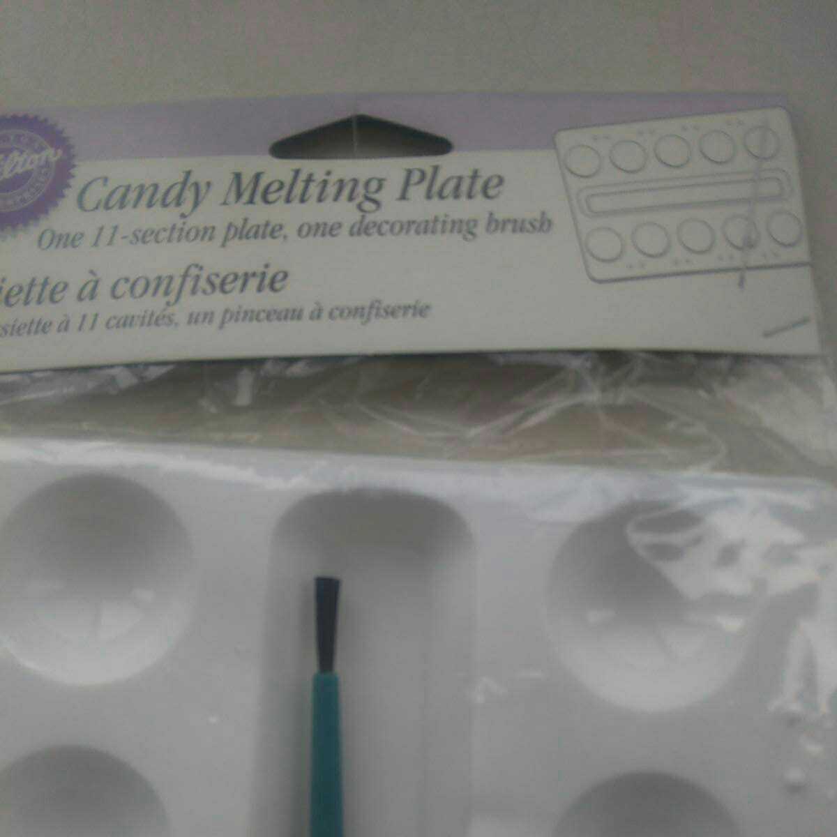 未使用Wilton candy Melting Plate 筆付 ホワイト 製菓用品 キャンディメルツ ウィルトン 海外製 アイシングパレット チョコレート カラー _画像5