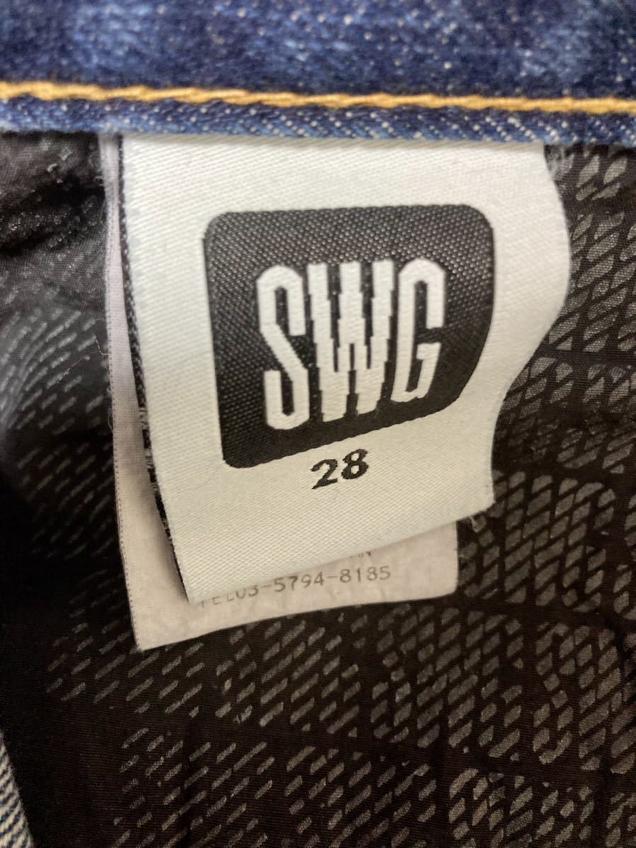 【swagger】日本製 デニムパンツ 28インチ ブリーチ加工 SWG スワッガー PHENOMENON フェノメノン made in japan ストリート denim_画像6