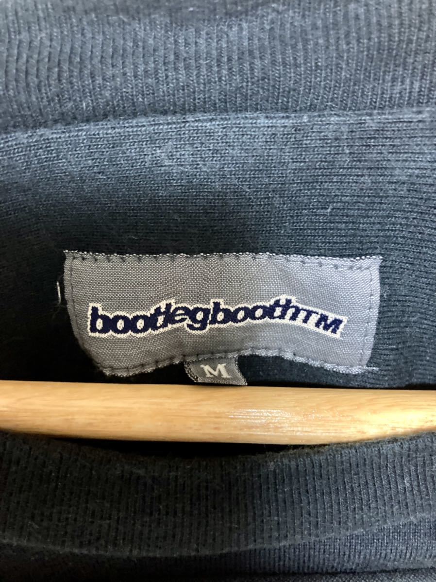 【bootlegbooth】日本製 長袖 Tシャツ Mサイズ made in japan ブートレグブース ロンT 地厚 ボーダー 裏原ストリート