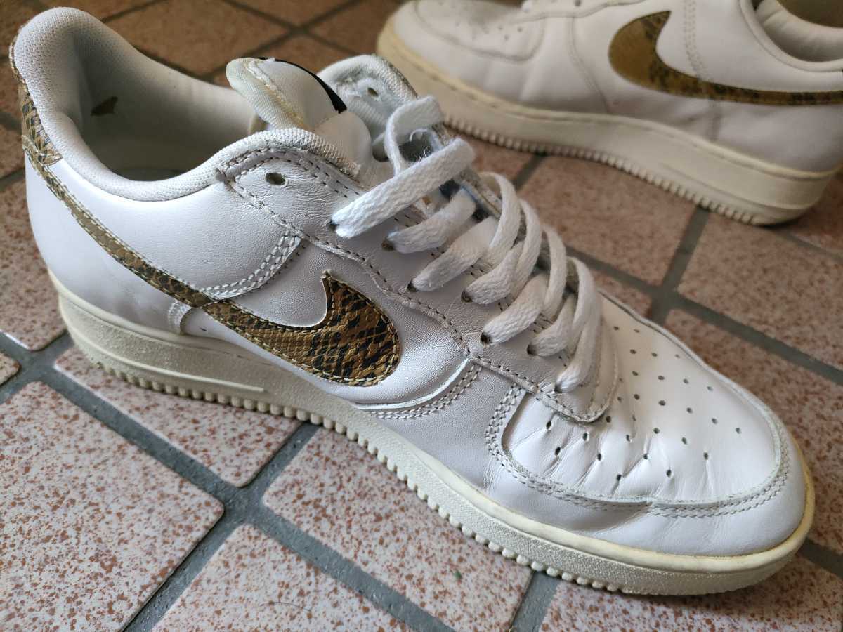 NIKE AIR FORCE 1 SC 630033-121 スネーク 金蛇 白蛇 ナイキ フォース ワン 26.5 エアフォース1 ホワイト スネーク 蛇柄【希少初期モデル】