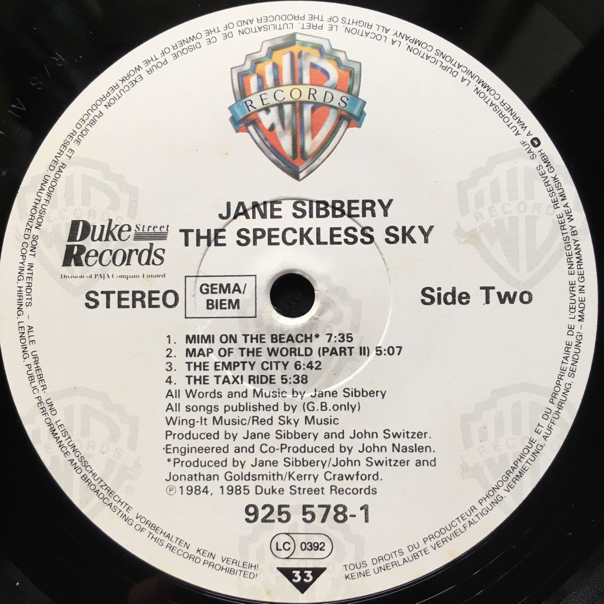 LP JANE SIBBERY / THE SPECKLESS SKY_画像9