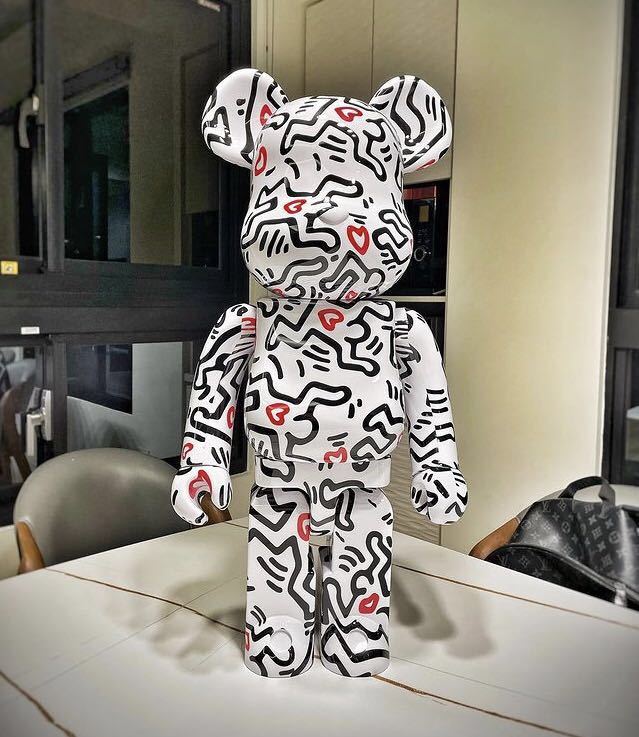 新品梱包未開封 BE@RBRICK KEITH HARING #8 1000％ ベアブリック キースヘリング BASQUIAT BANKSY Mr. Doodle SORAYAMA BAPE Van Gogh_画像6