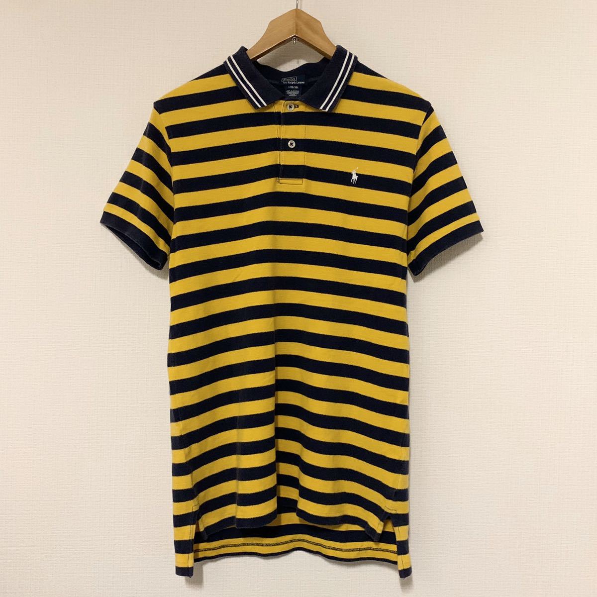 レビュー高評価の商品! PoloRalphLauren(USA)ビンテージコットンボーダーポロシャツ Mサイズ レビュー高評価の商品! PoloRalphLauren(USA)ビンテージコットンボーダーポロシャツ Mサイズ