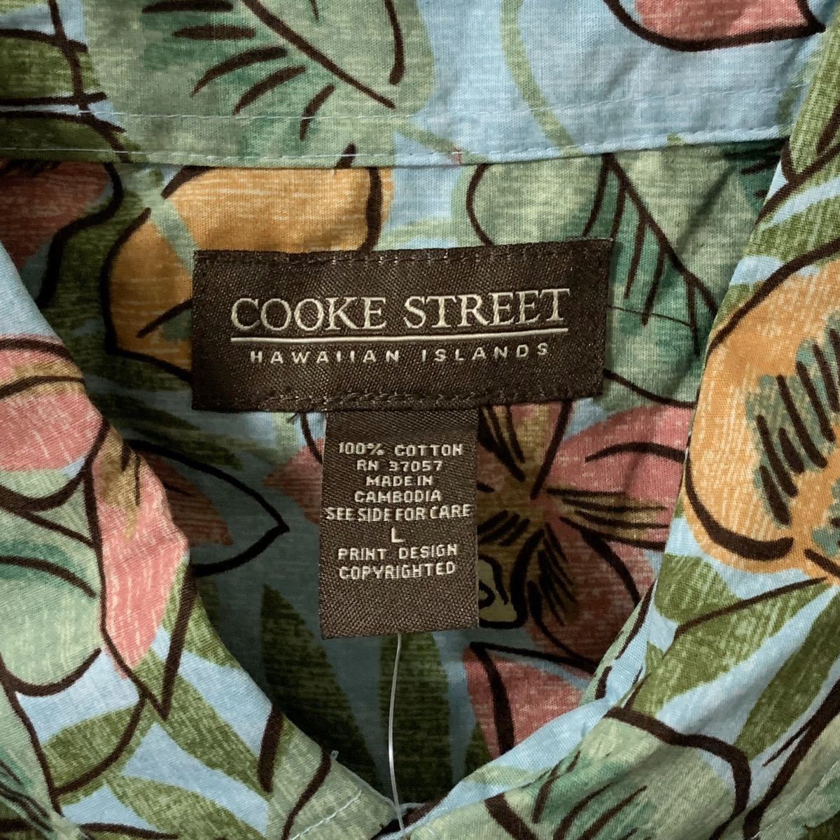 CookeStreet(USA)ビンテージコットンアロハシャツ　スカイブルー_画像4